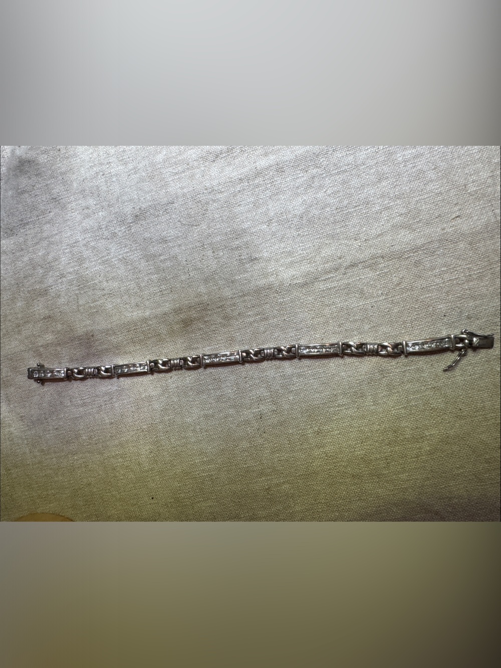 Silpada Silver Bracelet with Clear Stones - Silver